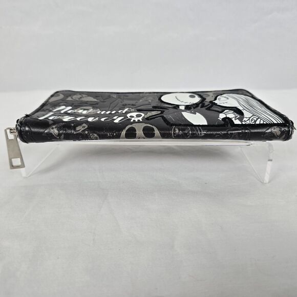 Disney Nightmare Before Christmas Wallet Black White Now and Forever Zip Around - Picture 8 of 13
